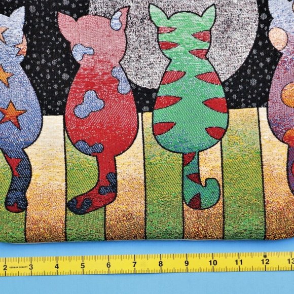 Tapestry Bag Tote Cats Shopping Beach Gym Shoulder 16"x 15" Unique Design New - Picture 9 of 13